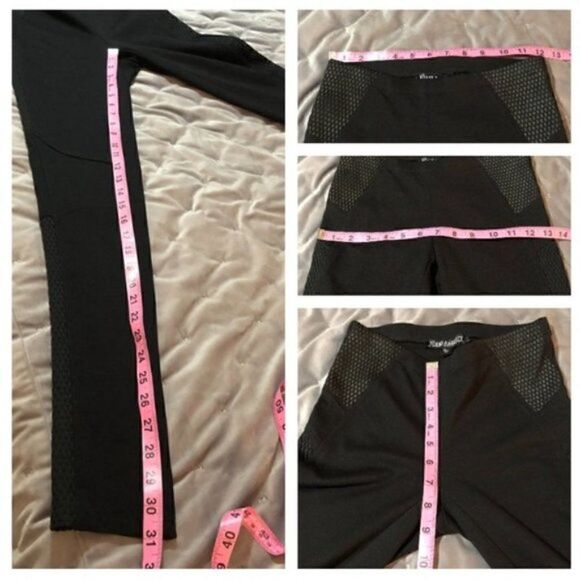Yoana Baraschi Black Exercise Mesh Athletic Leggings Sport Black XS. - Picture 9 of 9